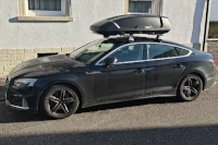 Audi A5 Sportback mit einer Dachbox mit 450 Liter Volumen in Thaleischweiler-Fröschen