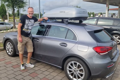 Dachbox für den Urlaub mieten Mercedes A-Klasse