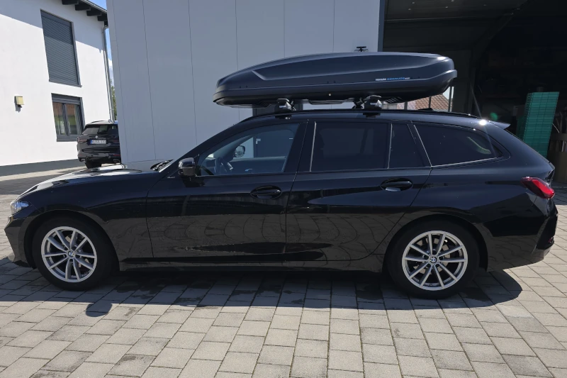 Saulheim - eine 530-Liter Dachbox auf einem 3er BMW Kombi