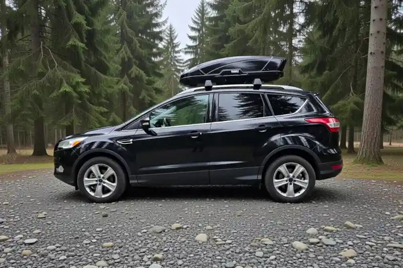Lorsch - eine 400-Liter Dachbox auf einem Ford Kuga
