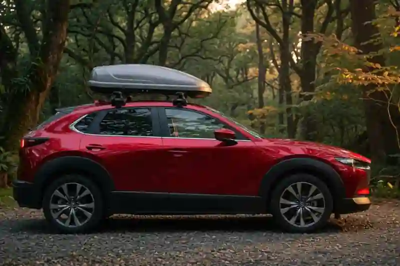 Saarlouis - eine 370-Liter Dachbox auf einem Mazda CX 30